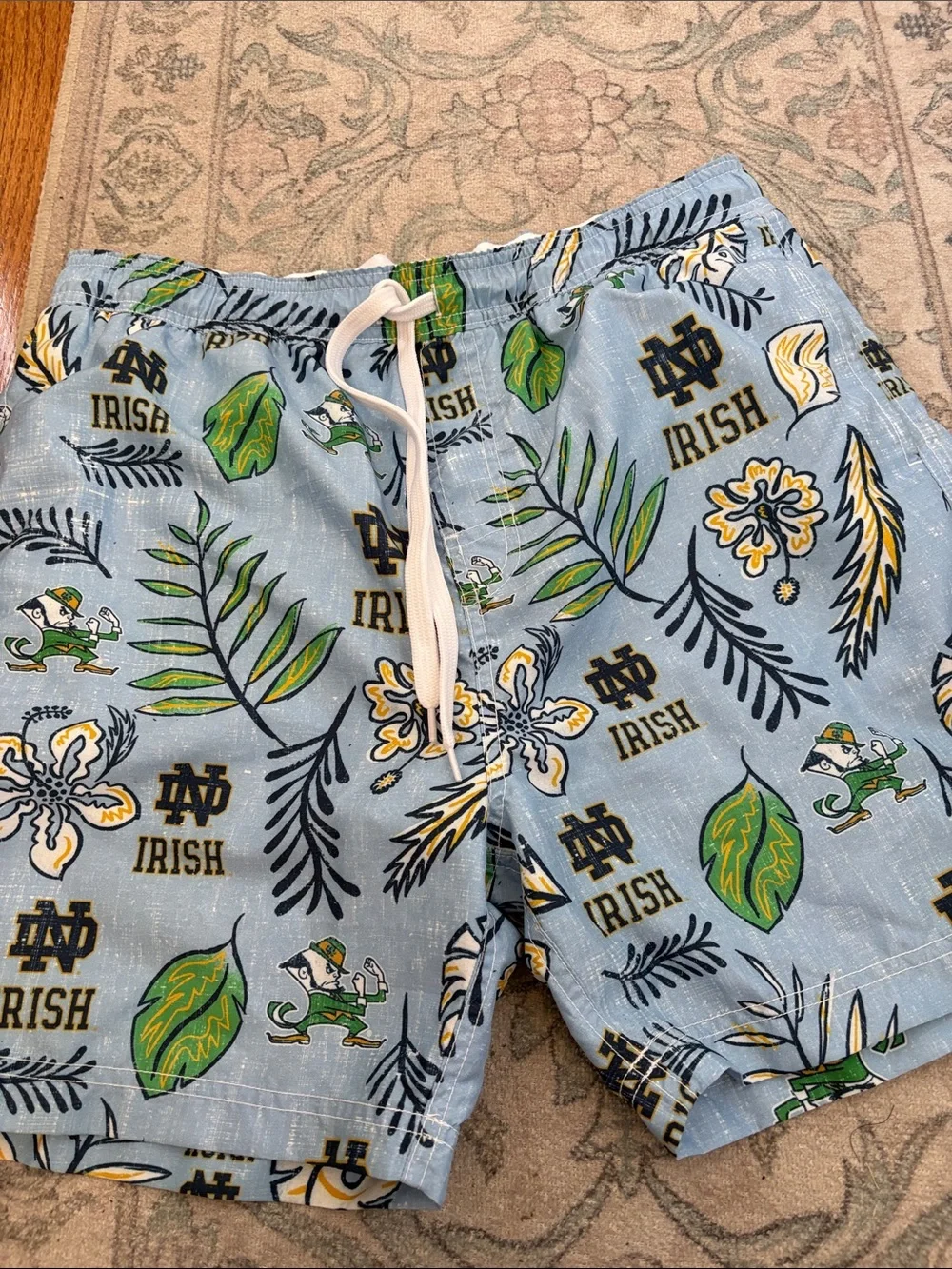 Mens Wes and Willy Notre Dame swim trunks